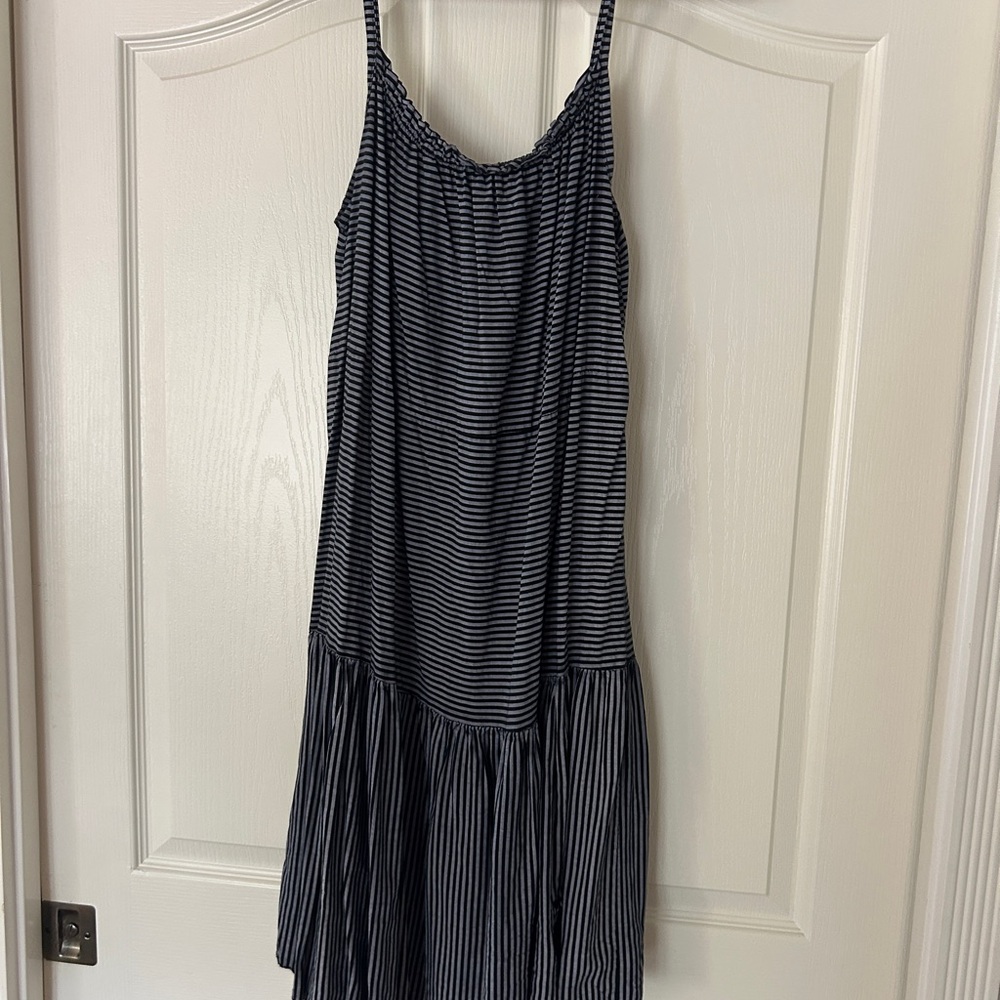 New Collection black and grey Striped Mini Dress